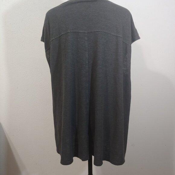 Eileen Fisher Hemp and Organic Cotton Muscle Shirt OVERSIZED Large - Picture 3 of 7